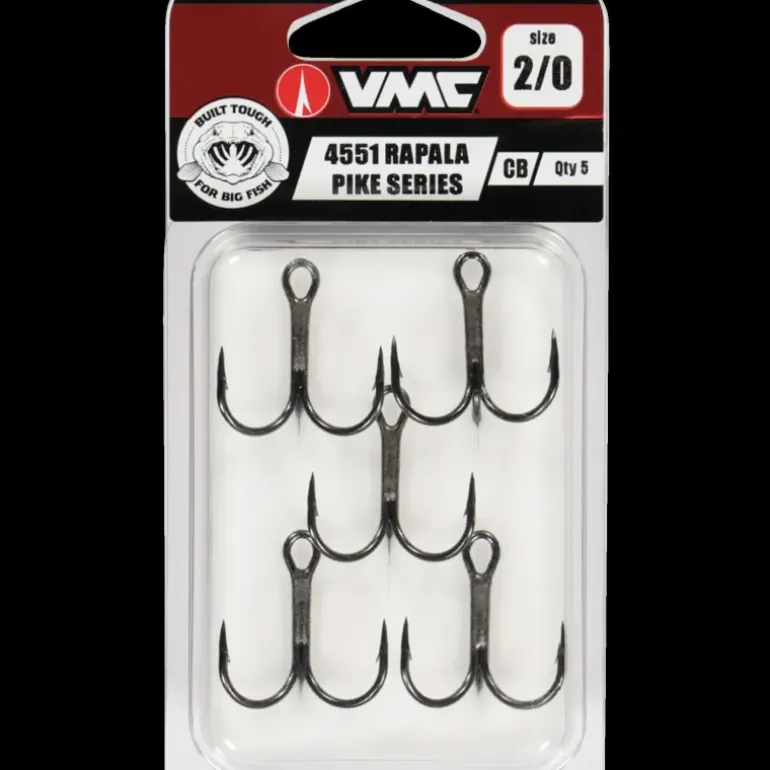4551cb Rapala Pike Coastal Black 5-pack, treblekrok - Diverse Fiskeutrustning - 4551cb Rapala Pike Coastal Black 5-pack, treblekrok