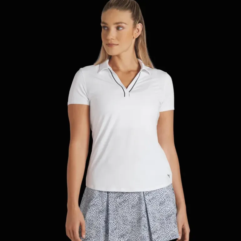 Cloudspun Piped Short-Sleeve Polo, pikétröja, golf, dam - Golfpikeer - Cloudspun Piped Short-Sleeve Polo, pikétröja, golf, dam