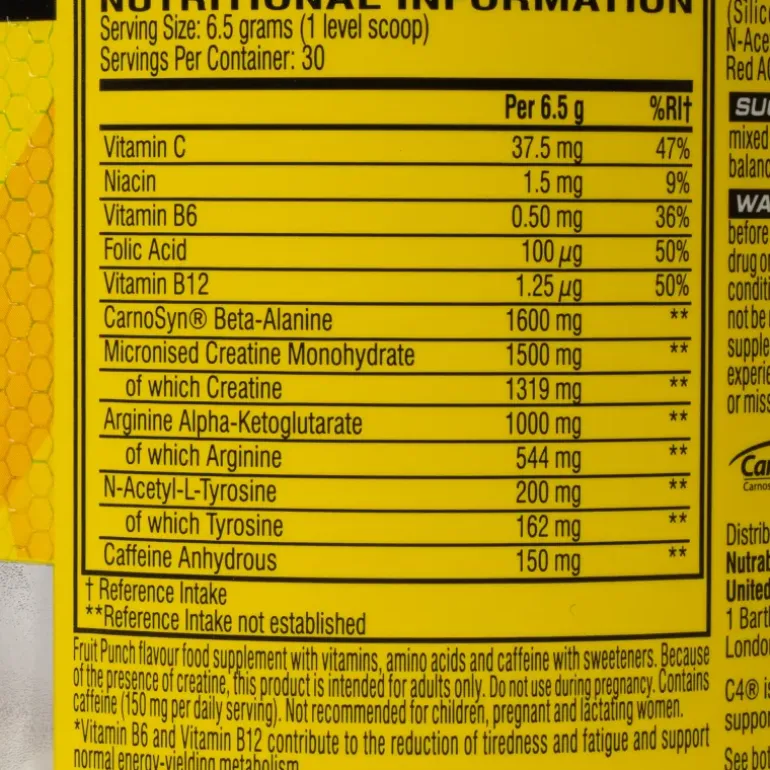 C4 Original Fruit Punch, pre-workout-pulver - Pre-Workout - C4 Original Fruit Punch, pre-workout-pulver