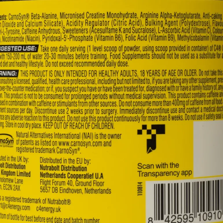 C4 Original Fruit Punch, pre-workout-pulver - Pre-Workout - C4 Original Fruit Punch, pre-workout-pulver