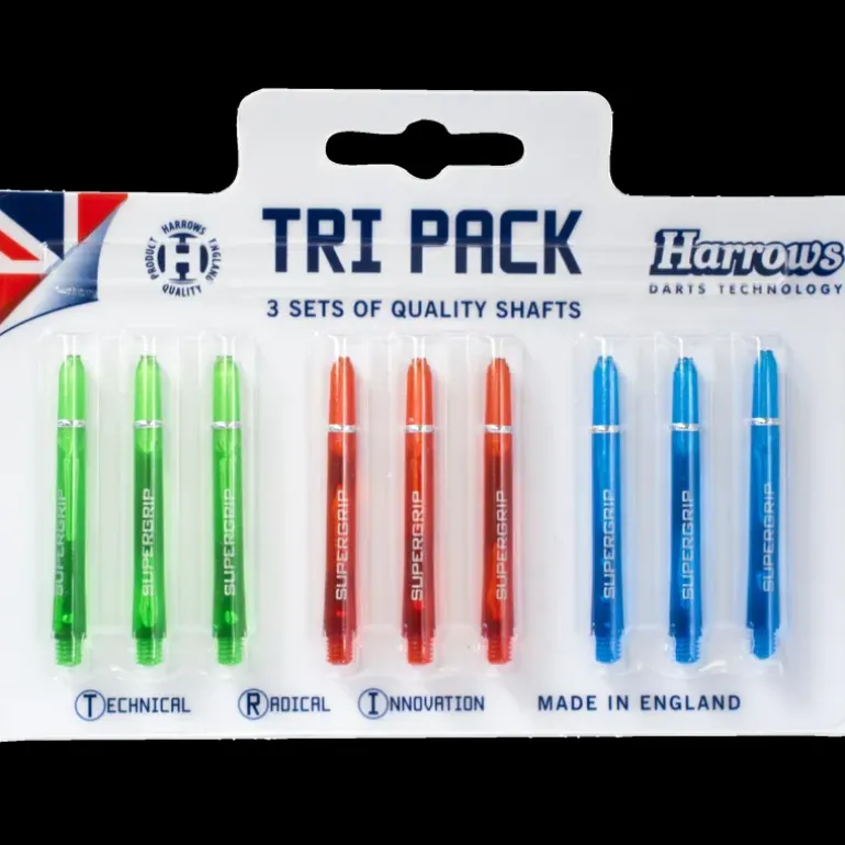 Dart Shafts Supergrip Tri Pack 9 Pcs, darttillbehör - Dart - Dart Shafts Supergrip Tri Pack 9 Pcs, darttillbehör