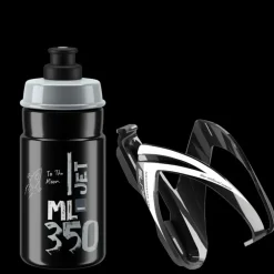 Elite jr bottle + cage black combo, flask, junior - Flaskhållare & Cykelflaskor - Elite jr bottle + cage black combo, flask, junior
