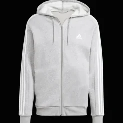 Essential Fleece 3-Stripes Full Zip, hoodie, herr - Hoodtröjor - Essential Fleece 3-Stripes Full Zip, hoodie, herr