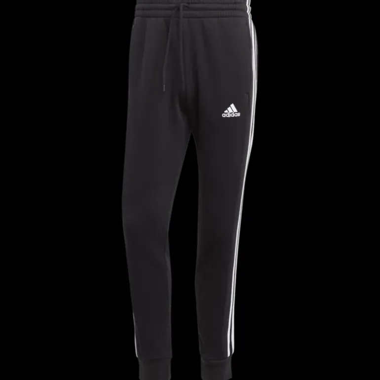 Essential Fleece 3-Stripes Tapered Cuff Joggers, joggingbyxor, herr - Fritidsbyxor - Essential Fleece 3-Stripes Tapered Cuff Joggers, joggingbyxor, herr