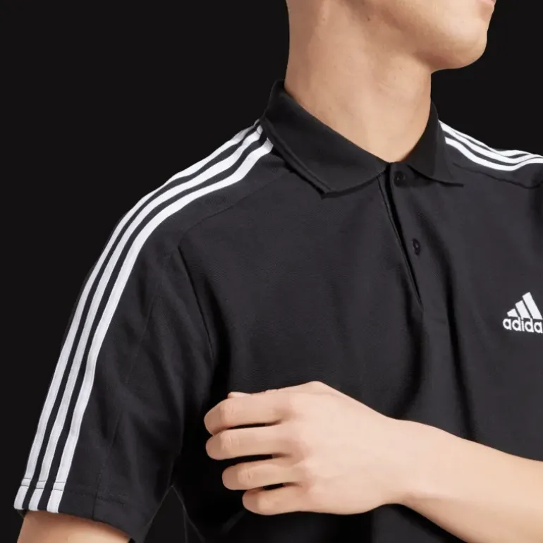 Essentials Piqué Emroidered Small Logo 3-Stripes, pikétröja, herr - T-Shirts & Pikéer - Essentials Piqué Emroidered Small Logo 3-Stripes, pikétröja, herr