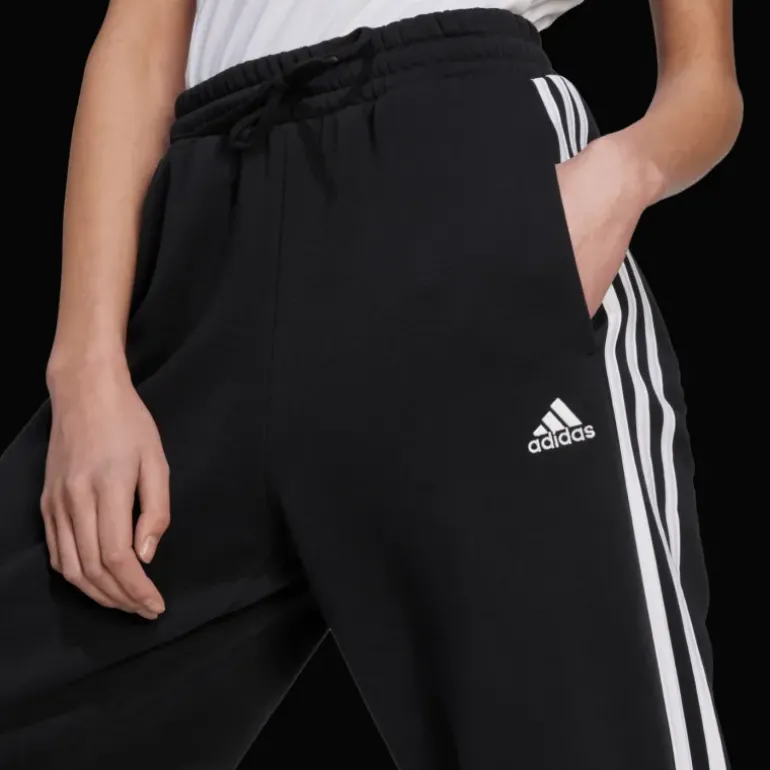 Essentials 3-Stripes Open Hem Fleece Joggers, joggingbyxor, dam - Fritidsbyxor - Essentials 3-Stripes Open Hem Fleece Joggers, joggingbyxor, dam