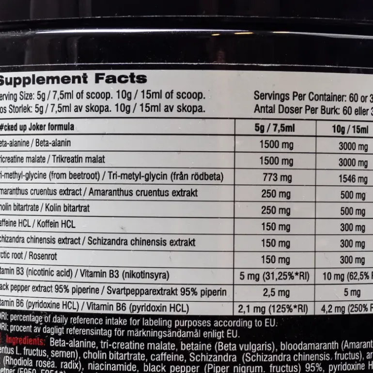 F#cked Up Joker Edition 300 g, kosttillskott - Pre-Workout - F#cked Up Joker Edition 300 g, kosttillskott