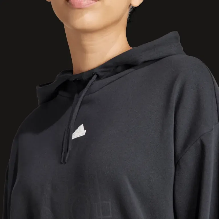 French Terry Print Hoodie, dam - Fritidströjor - French Terry Print Hoodie, dam