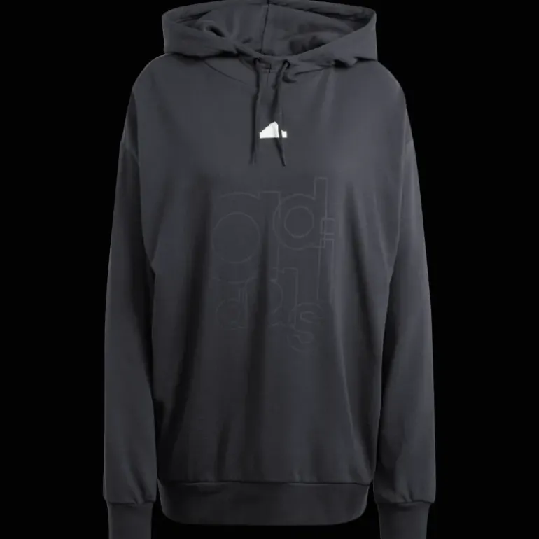 French Terry Print Hoodie, dam - Fritidströjor - French Terry Print Hoodie, dam