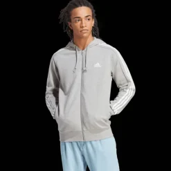 French Terry 3-Stripes Full-Zip Hoodie, huvjacka, herr - Hoodtröjor - French Terry 3-Stripes Full-Zip Hoodie, huvjacka, herr