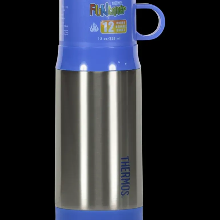 Funtainer Thermos 0,36 Steel/blue, termos - Termos - Funtainer Thermos 0,36 Steel/blue, termos