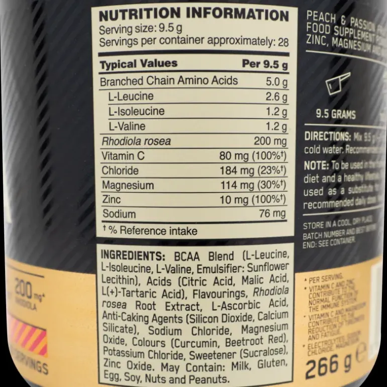 Gold Standard BCAA Train & Sustain 266 g - Aminosyror - Gold Standard BCAA Train & Sustain 266 g