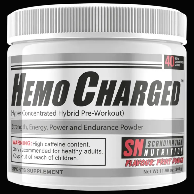 Hemocharged (Fruit Punch (340g), pre-workout-pulver - Pre-Workout - Hemocharged (Fruit Punch (340g), pre-workout-pulver