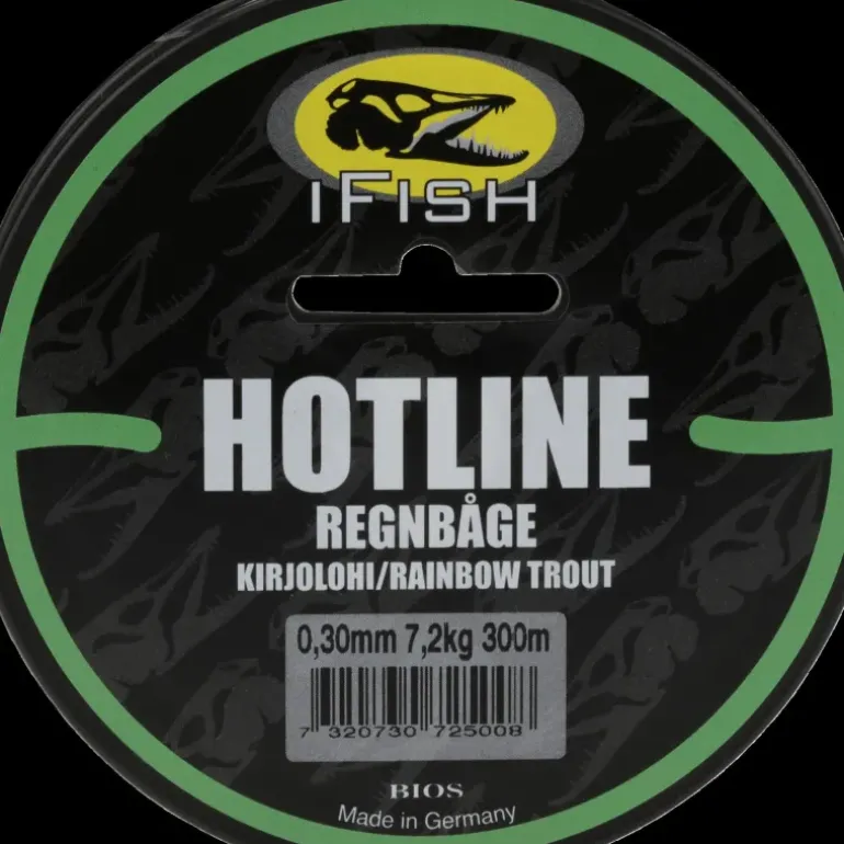 Hot Line, Regnbåge 300m 0,30mm - Fiskelina- & Tafs - Hot Line, Regnbåge 300m 0,30mm