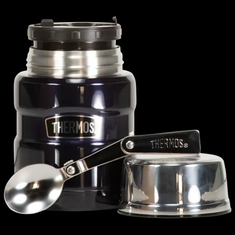 King Stainless Steel Vakuum Food Jar Dark Blue 470 Ml, mattermos - Termos - King Stainless Steel Vakuum Food Jar Dark Blue 470 Ml, mattermos