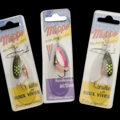 Mepps Aglia #3, Fluo - Black Fury Mix 3-pack I Påse - Dragset - Mepps Aglia #3, Fluo - Black Fury Mix 3-pack I Påse