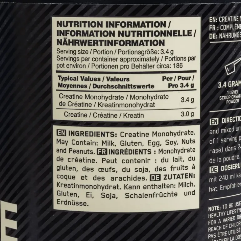 Micronised Creatine Powder 634 g, ej smaksatt, kreatin - Prestationshöjare - Micronised Creatine Powder 634 g, ej smaksatt, kreatin