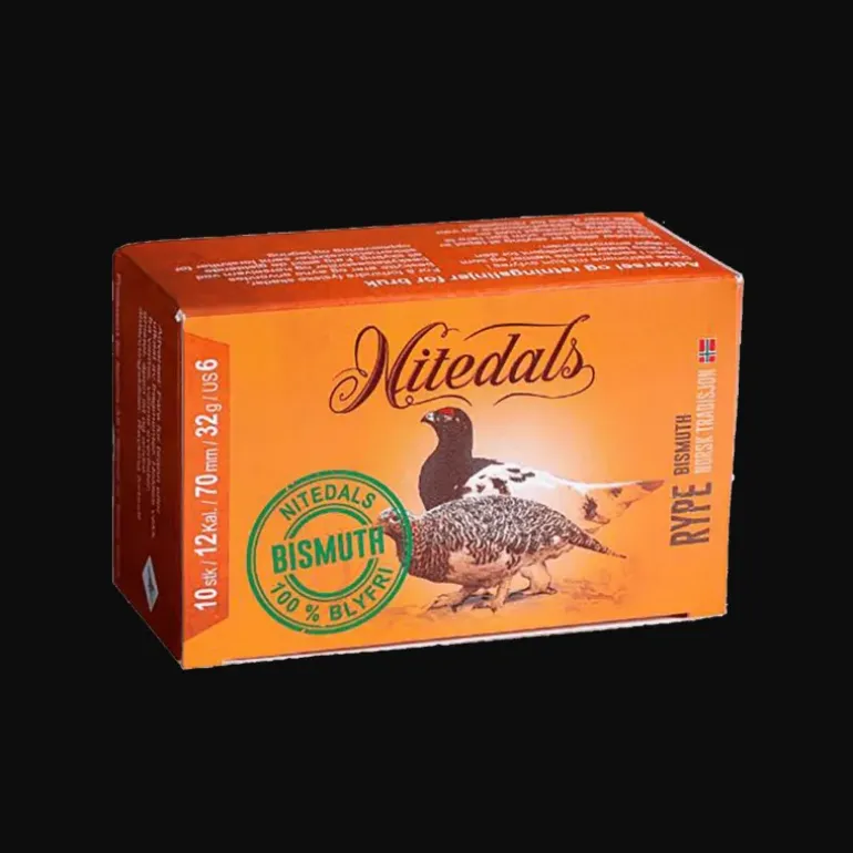 Nitedals Rype Bismuth 12/70 US6 32 g, ammunition - Hagel - Nitedals Rype Bismuth 12/70 US6 32 g, ammunition