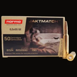 Norma Ctg 6.5x55 8g/124gr Fmj Jaktmatch, ammunition - Kula - Norma Ctg 6.5x55 8g/124gr Fmj Jaktmatch, ammunition