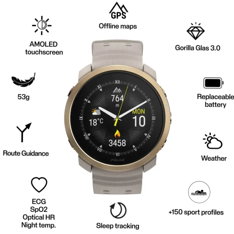 Polar Vantage M3 S-L, smartklocka - Pulsklocka - Polar Vantage M3 S-L, smartklocka