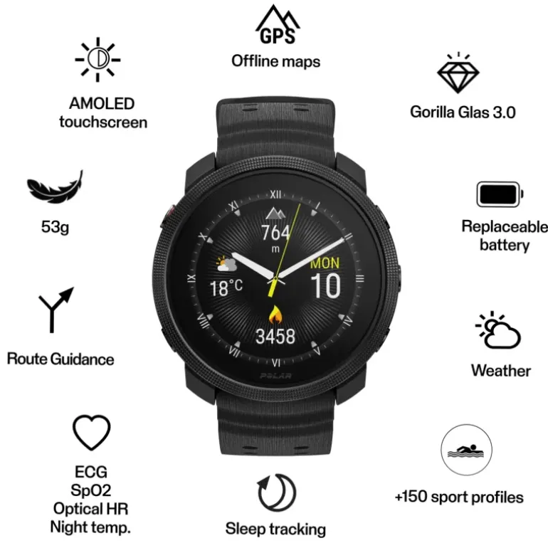 Polar Vantage M3 S-L, smartklocka - Pulsklocka - Polar Vantage M3 S-L, smartklocka