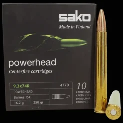 Powerhead 9.3x74r 477d 16.2/250, ammunition - Kula - Powerhead 9.3x74r 477d 16.2/250, ammunition