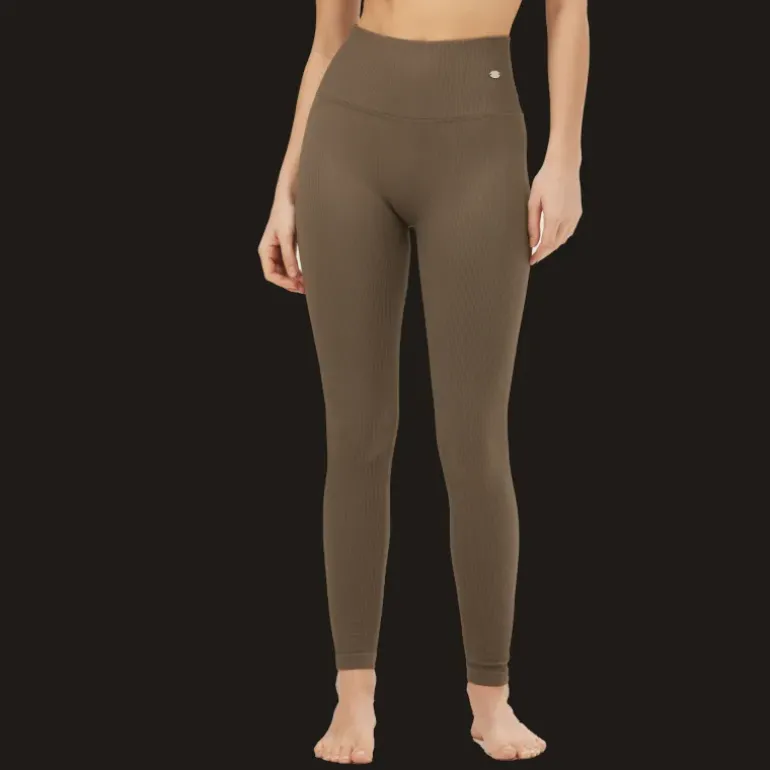Ribbed Seamless Tights, träningstights, dam - Träningstights - Ribbed Seamless Tights, träningstights, dam