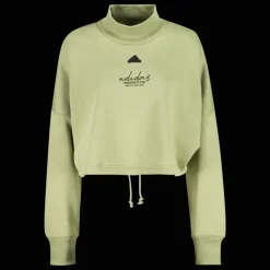 Signature Graphic Embroidery Fleece Crop Sweatshirt, tröja, dam - Fritidströjor - Signature Graphic Embroidery Fleece Crop Sweatshirt, tröja, dam