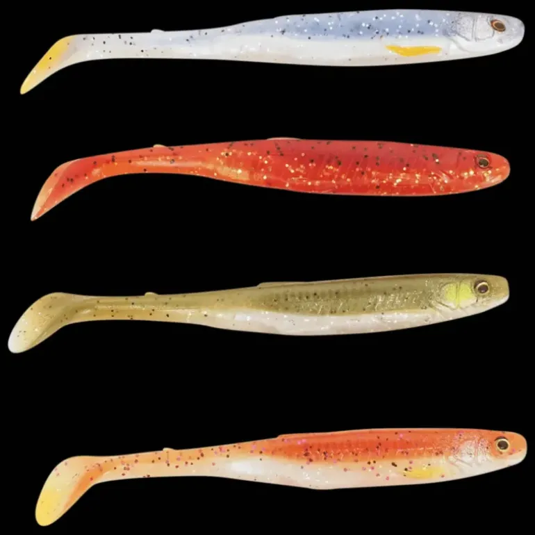 Slender Scoop Shad 9cm 4g 4pcs, softbait - Dragset - Slender Scoop Shad 9cm 4g 4pcs, softbait