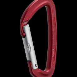 Sliq Straight Gate Carabiner Red/Silver, karbinhake - Kajaktillbehör - Sliq Straight Gate Carabiner Red/Silver, karbinhake