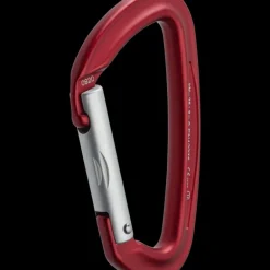 Sliq Straight Gate Carabiner Red/Silver, karbinhake - Kajaktillbehör - Sliq Straight Gate Carabiner Red/Silver, karbinhake