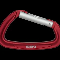 Sliq Straight Gate Carabiner Red/Silver, karbinhake - Kajaktillbehör - Sliq Straight Gate Carabiner Red/Silver, karbinhake