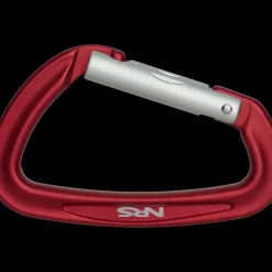 Sliq Straight Gate Carabiner Red/Silver, karbinhake - Kajaktillbehör - Sliq Straight Gate Carabiner Red/Silver, karbinhake