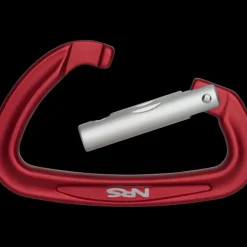 Sliq Straight Gate Carabiner Red/Silver, karbinhake - Kajaktillbehör - Sliq Straight Gate Carabiner Red/Silver, karbinhake
