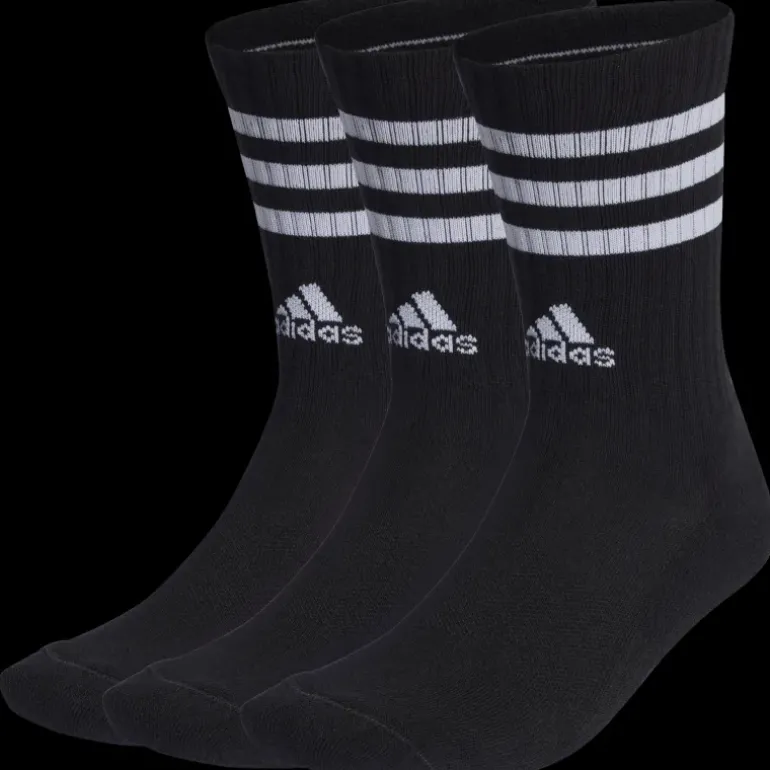 3-Stripes Cushioned Crew Socks 3 Pairs, tennisstrumpor, unisex - Strumpor - 3-Stripes Cushioned Crew Socks 3 Pairs, tennisstrumpor, unisex