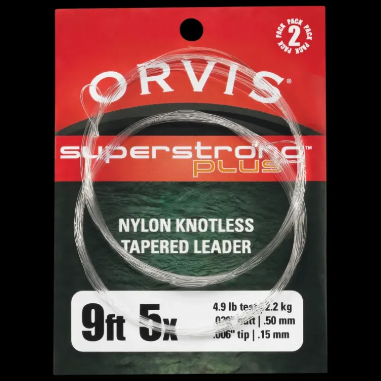 Super Strong Knotless Leaders 2-pack, 9', 4x - Fluglina - Super Strong Knotless Leaders 2-pack, 9', 4x