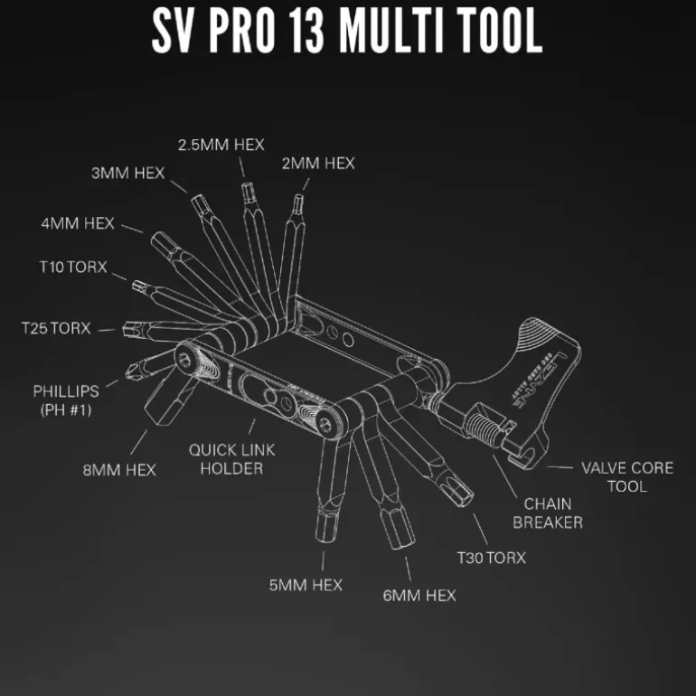 SV PRO 13 multitool, multiverktyg, cykel - Cykelverktyg - SV PRO 13 multitool, multiverktyg, cykel