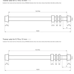 Tacx, E-Thru axle skewer 10 mm rear wheel, axel för cykeltrainer - Tillbehör Till Cykeltrainer - Tacx, E-Thru axle skewer 10 mm rear wheel, axel för cykeltrainer