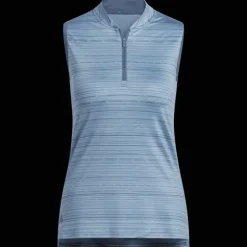 Ultimate365 Stripe Sleeveles Polo, linne, dam - Golfpikeer - Ultimate365 Stripe Sleeveles Polo, linne, dam