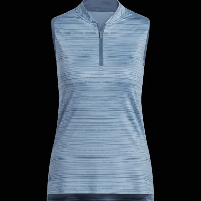Ultimate365 Stripe Sleeveles Polo, linne, dam - Golfpikeer - Ultimate365 Stripe Sleeveles Polo, linne, dam