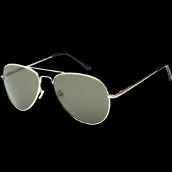 11 Waye Gold Frame With Green Lens, solglasögon, pilotglasögon, unisex - Lifestyle - 11 Waye Gold Frame With Green Lens, solglasögon, pilotglasögon, unisex