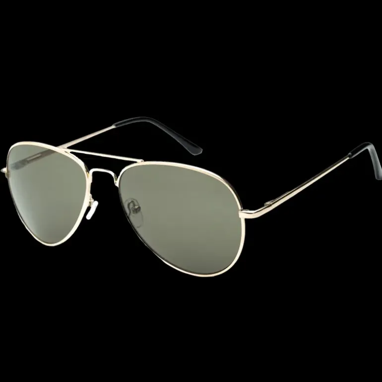11 Waye Gold Frame With Green Lens, solglasögon, pilotglasögon, unisex - Lifestyle - 11 Waye Gold Frame With Green Lens, solglasögon, pilotglasögon, unisex