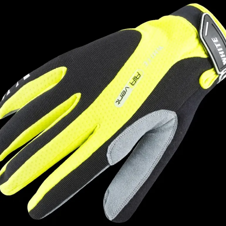 White Rollerski yellow Long Finger 24/25, rullskidhandske - Övriga Rullskidstillbehör - White Rollerski yellow Long Finger 24/25, rullskidhandske